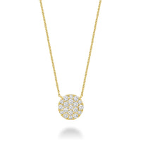 14k Gold Diamond Pave Necklace