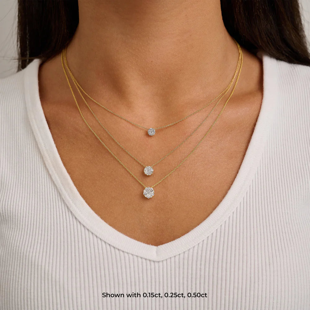 Diamond Cluster Necklace