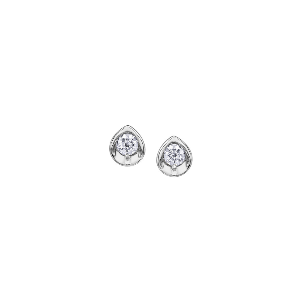 Teardrop Canadian Diamond Studs