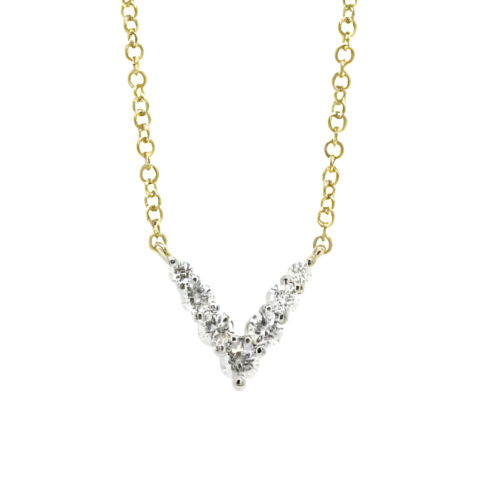 Diamond "V" Necklace