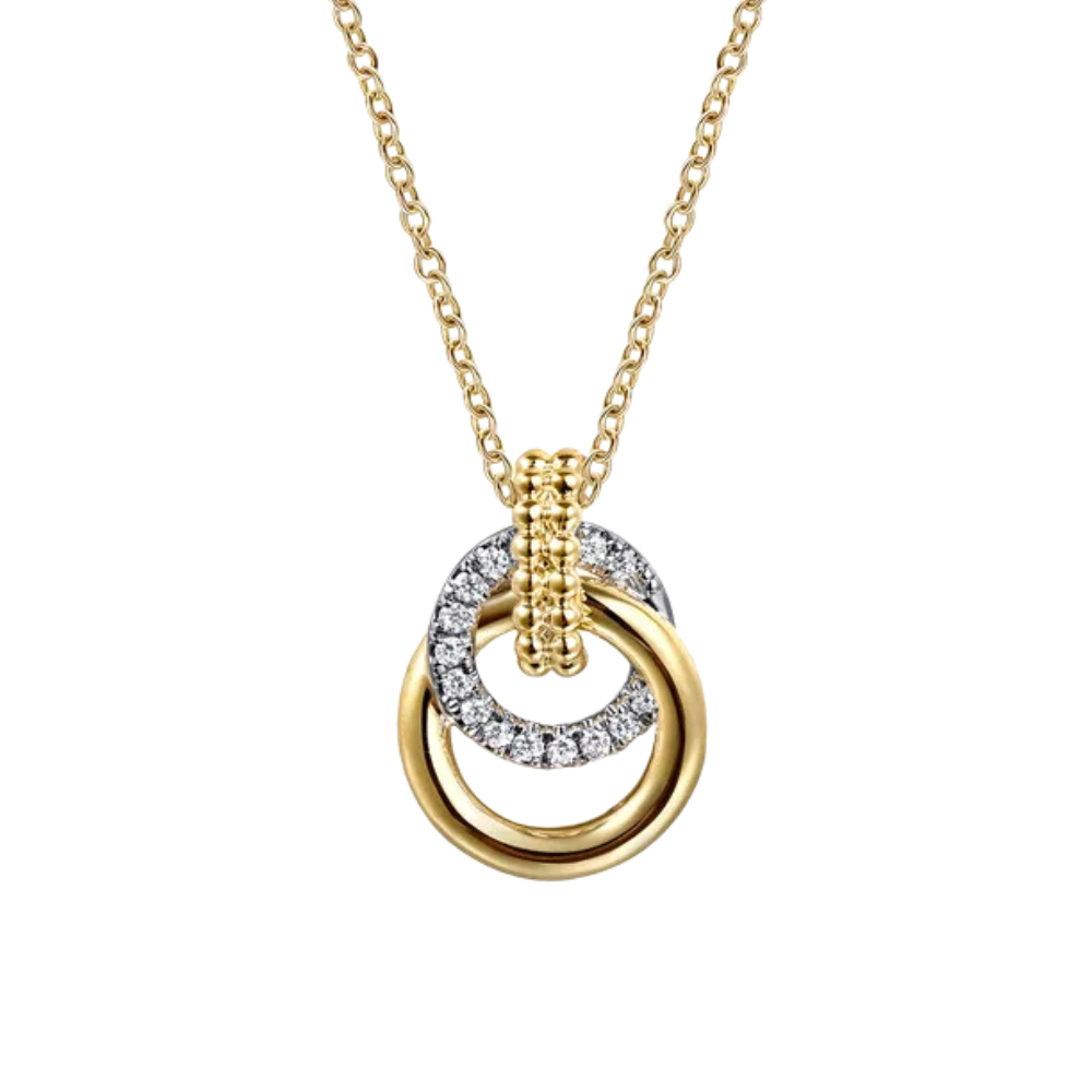 Diamond Double Circle Necklace