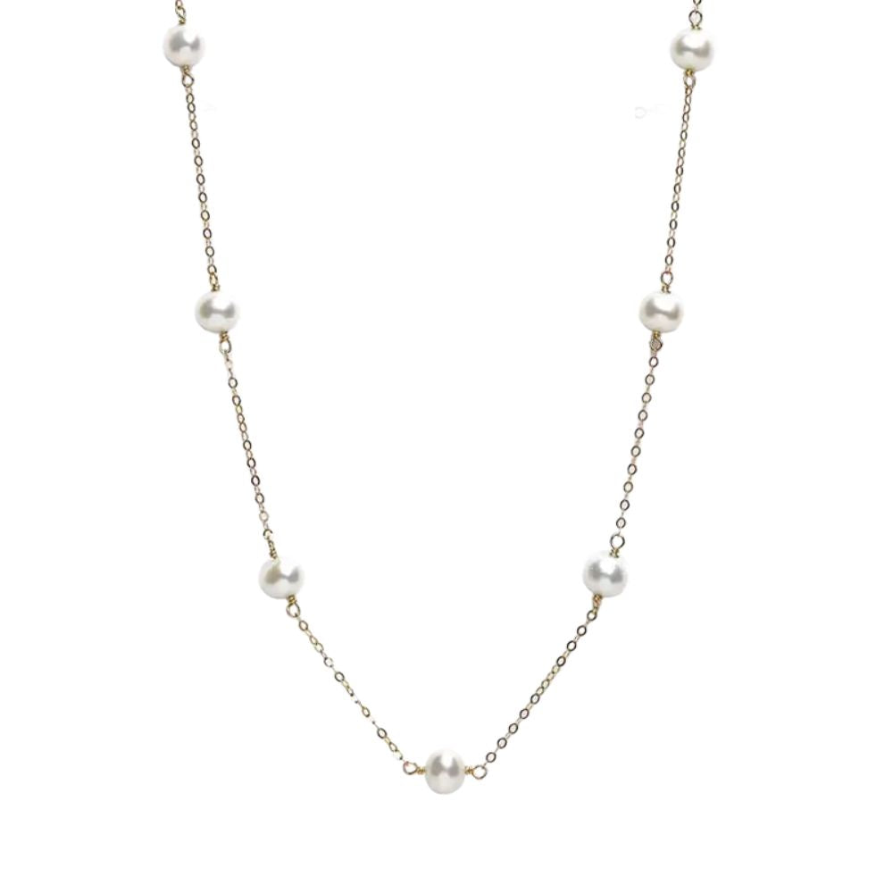 Station Pearl Necklace