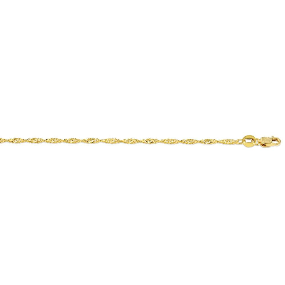 10K Yellow Gold Singapore Bracelet