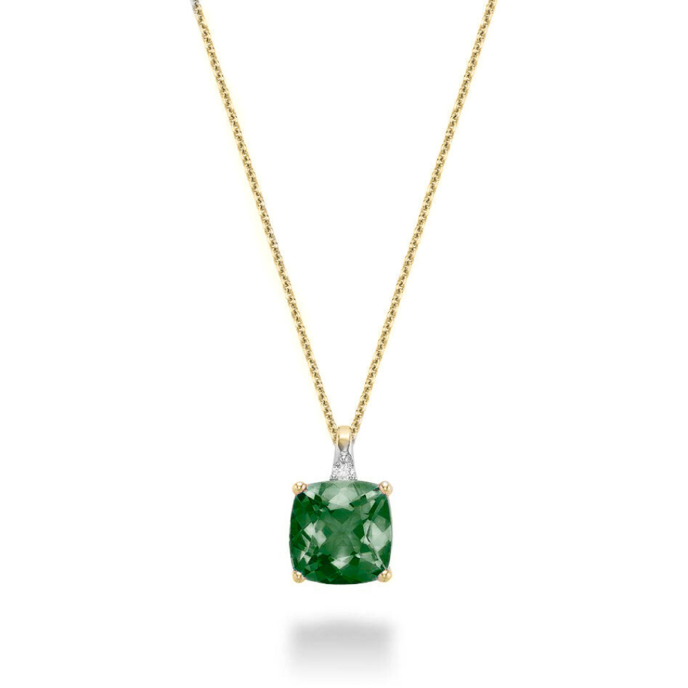 Diamond & Birthstone Necklace