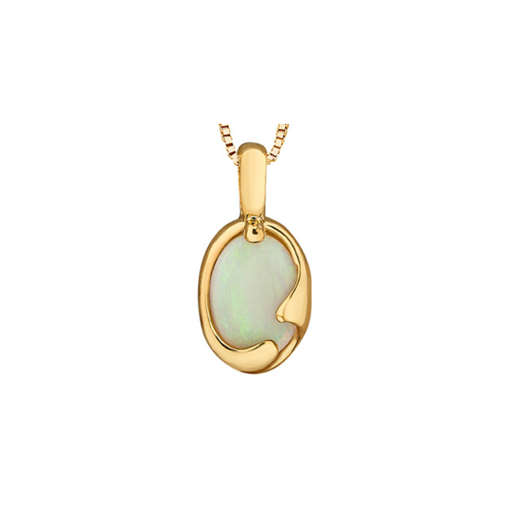 Oval Opal Necklace