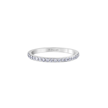 14K White Gold Diamond Band