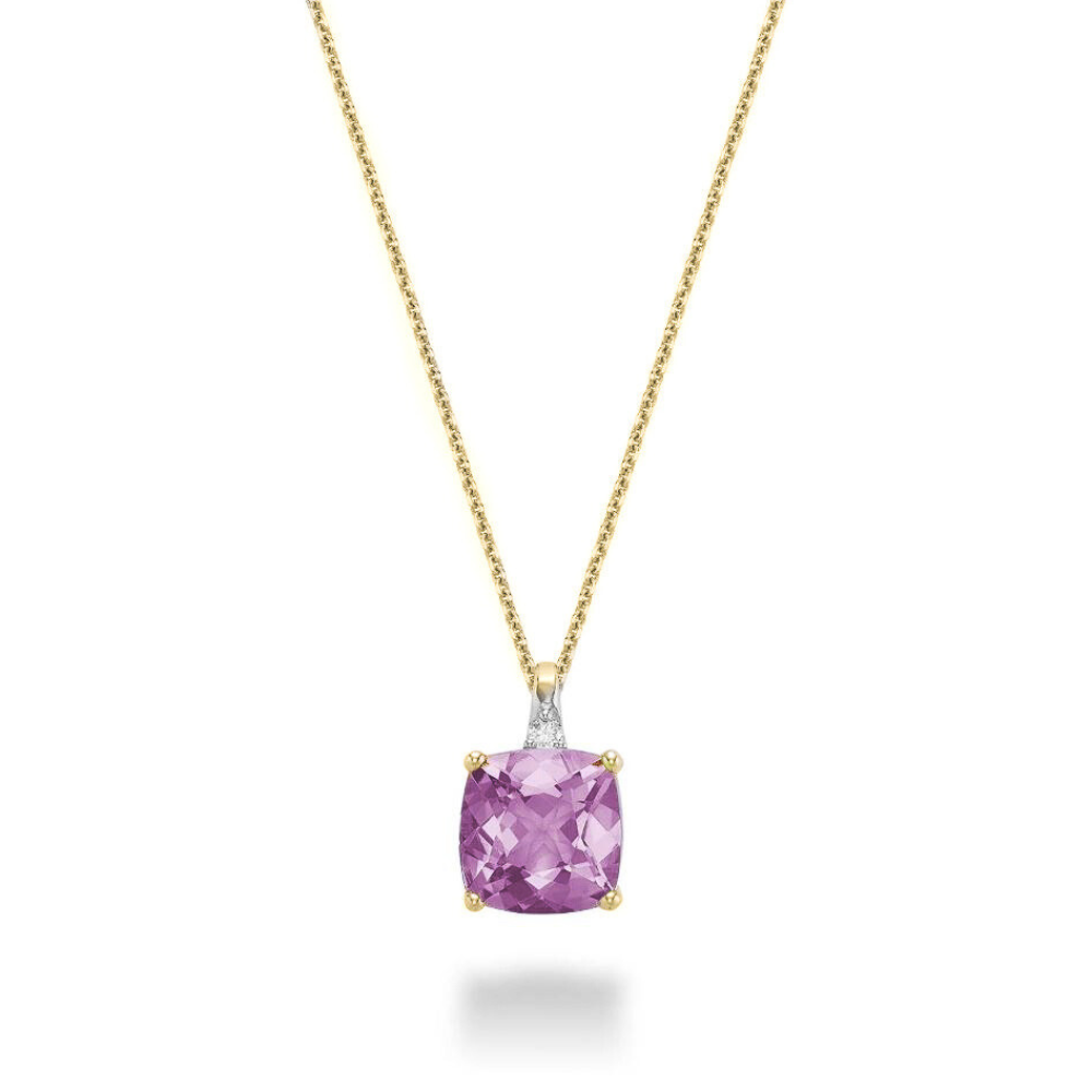 Diamond & Birthstone Necklace