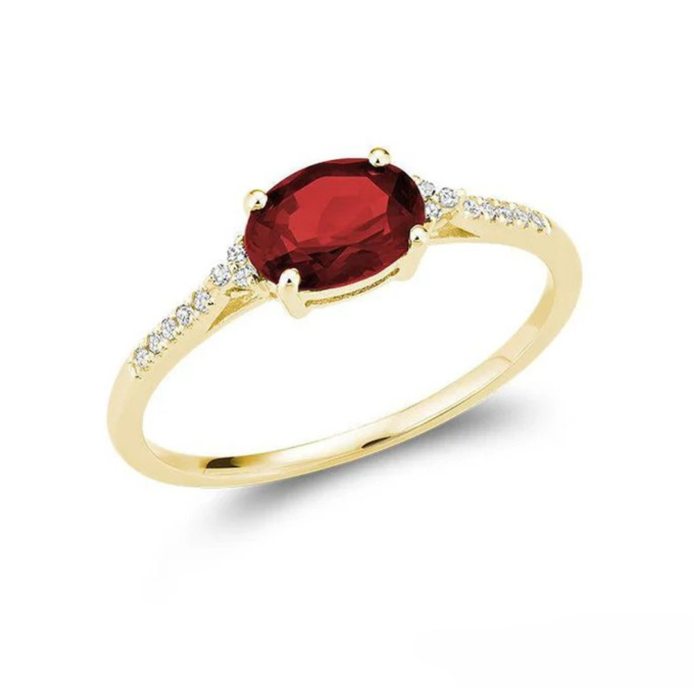 Oval Gemstone Ring
