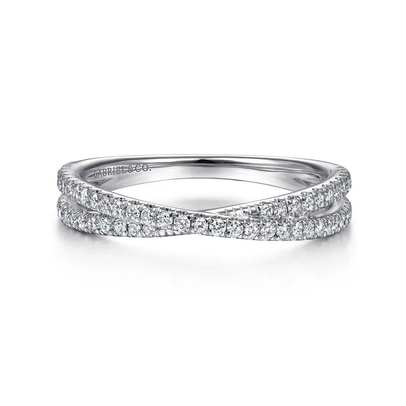 Criss-Cross Stackable Diamond Ring