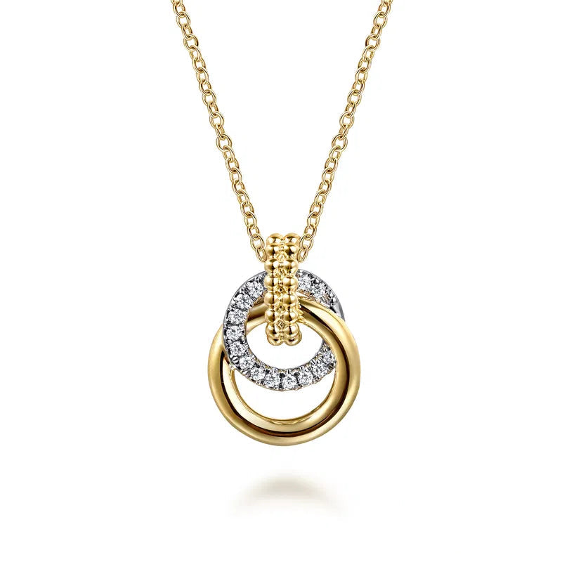 Diamond Double Circle Necklace
