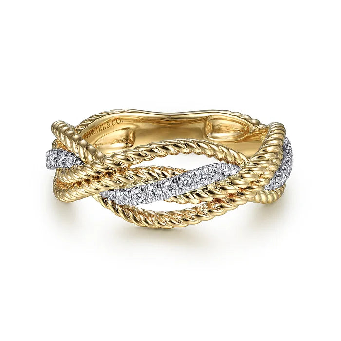 Twisted Rope and Diamond Intersecting Ring