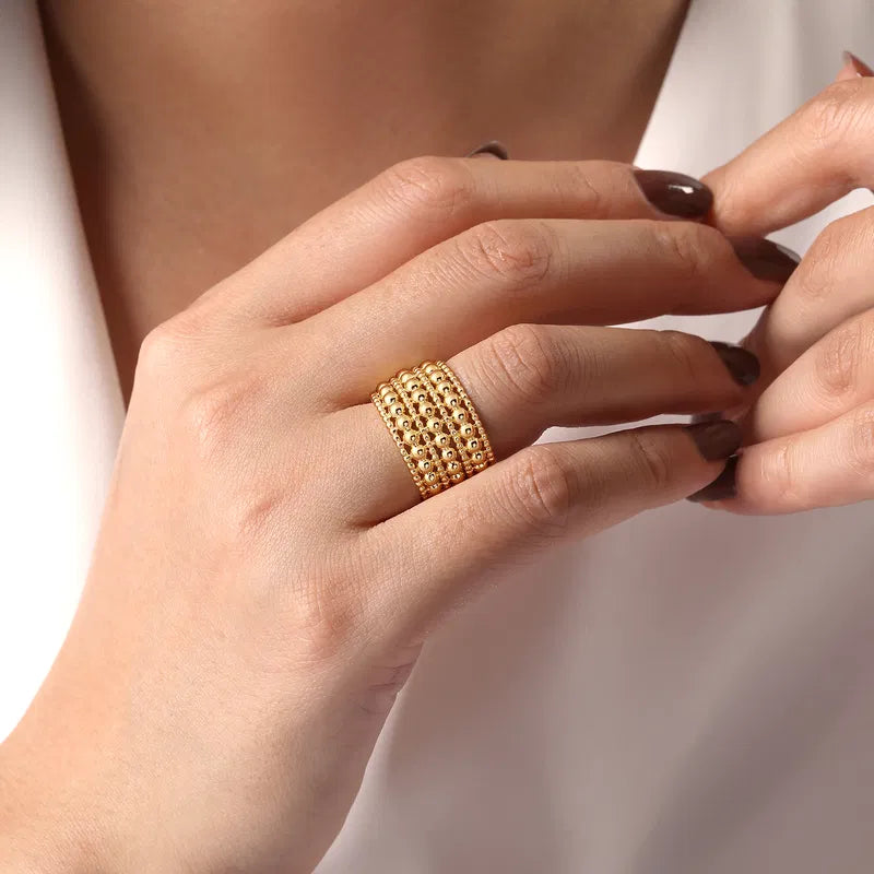 Beaded Bujukan Stackable Ring