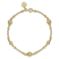 14K Yellow Gold Bujukan Beads Bracelet
