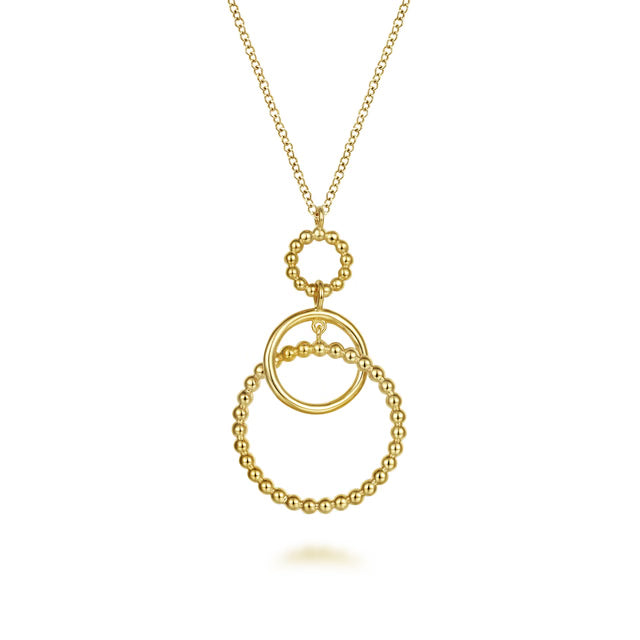 Bujukan Multi Circle Pendant Necklace