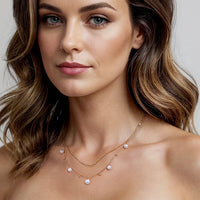 14K Yellow Gold Bujukan Pearl Layered Necklace