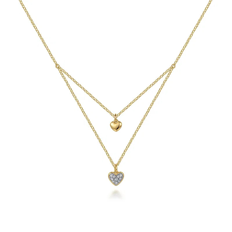 Diamond Double Heart Pendant