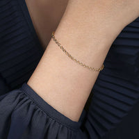 14K Yellow Gold Cable Chain Bracelet