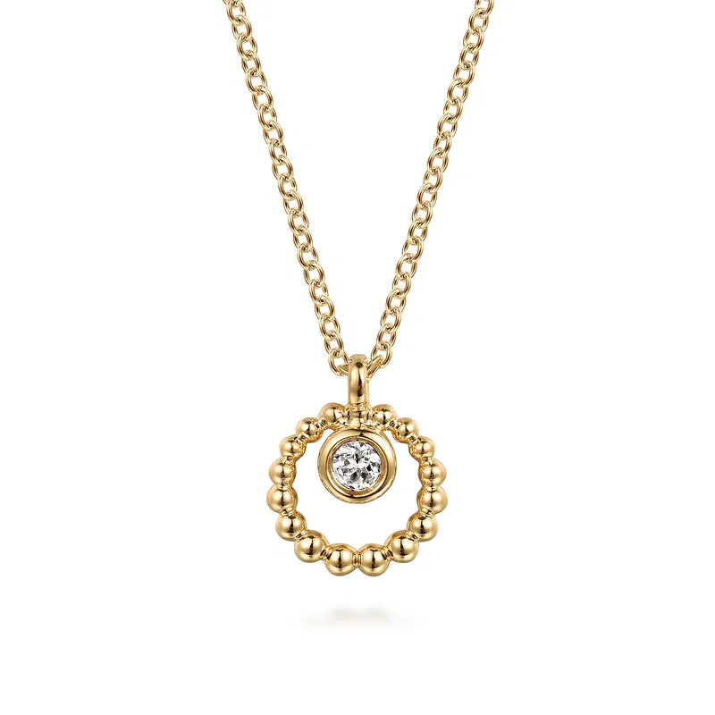 White Sapphire Bujukan Pendant Necklace