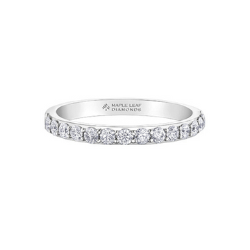 14K White Gold Diamond Band