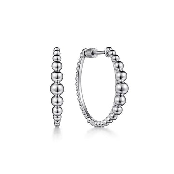 Silver Bujukan Classic Hoop Earrings