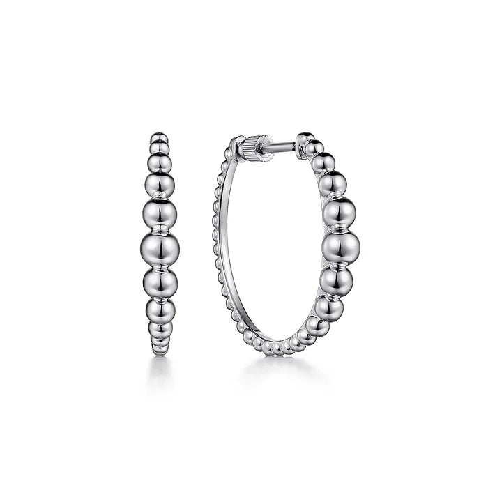 Silver Bujukan Classic Hoop Earrings