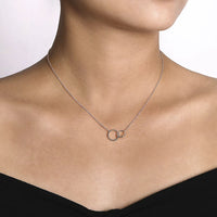 Sterling Silver Bujukan Double Circle Necklace