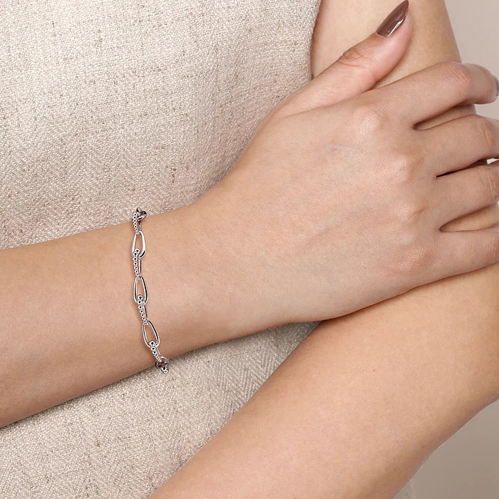 Silver Bujukan Link Chain Bracelet