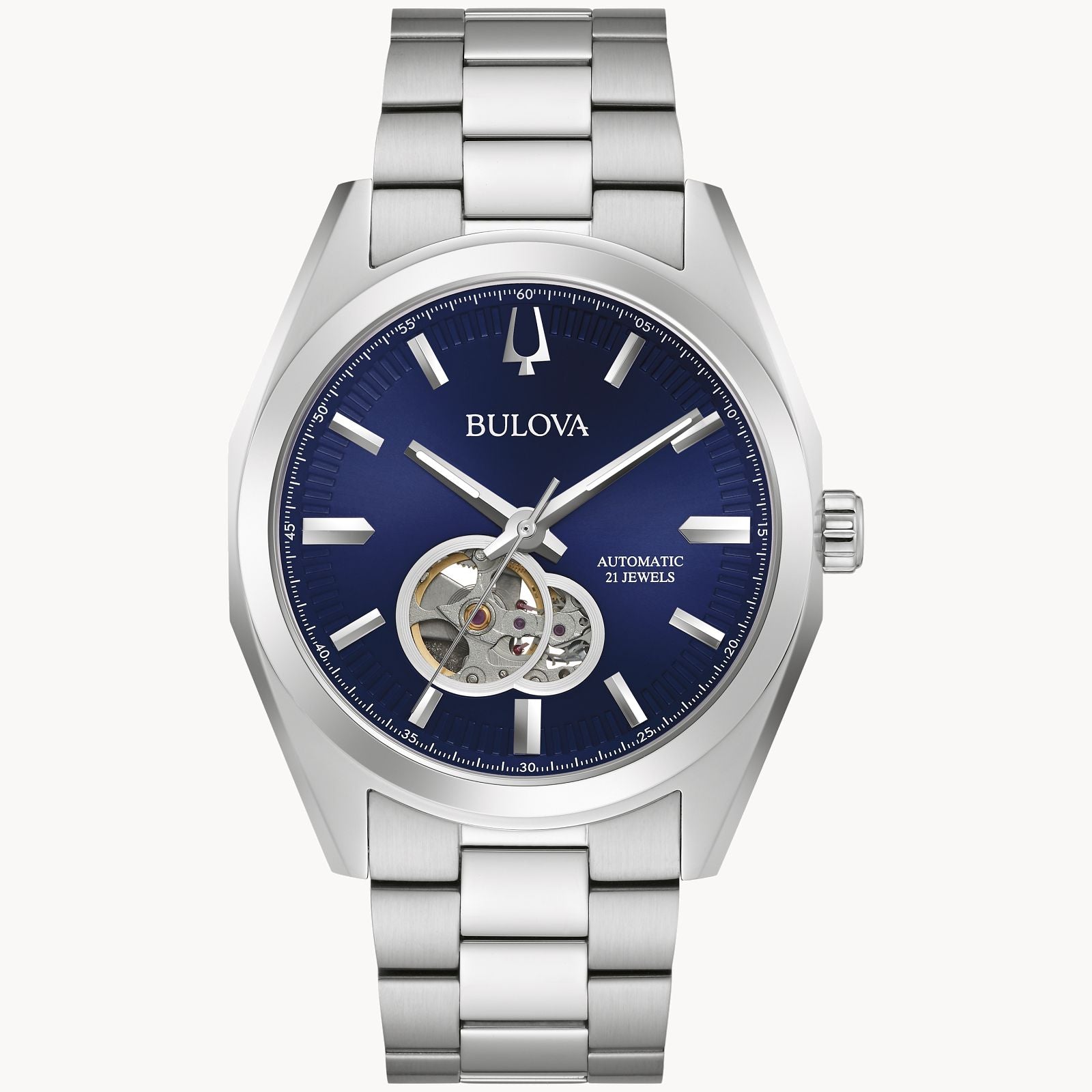 Blue Dial Stainless Steel Strap Watch