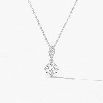 18K White Gold Aerial Petite Drop Pendant