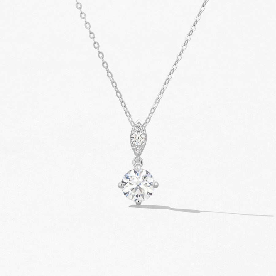 18K White Gold Aerial Petite Drop Pendant