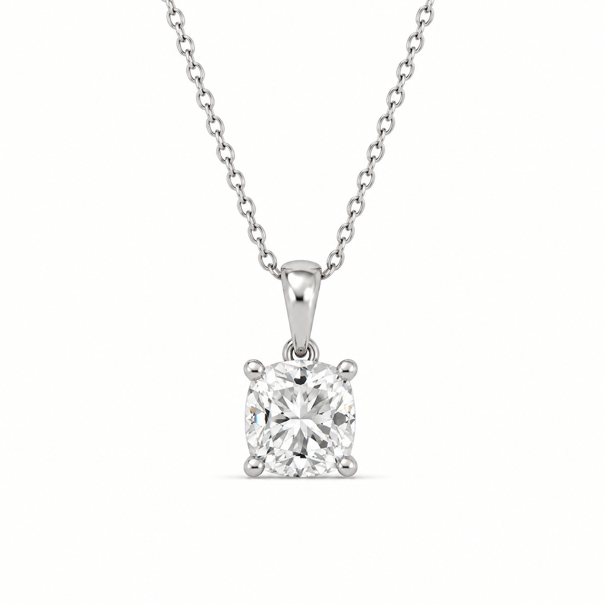Cushion Cut Birthstone Necklace