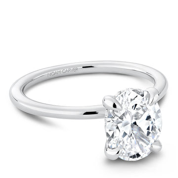 Noam Carver Diamond Oval Solitaire Engagement Ring