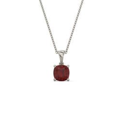 Cushion Cut Birthstone Necklace