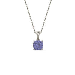 Cushion Cut Birthstone Necklace