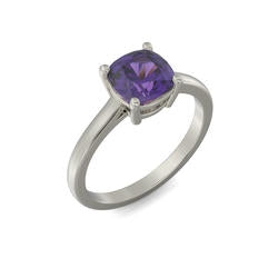 Cushion Cut Birthstone Ring