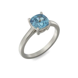 Cushion Cut Birthstone Ring