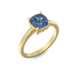 Cushion Cut Birthstone Ring