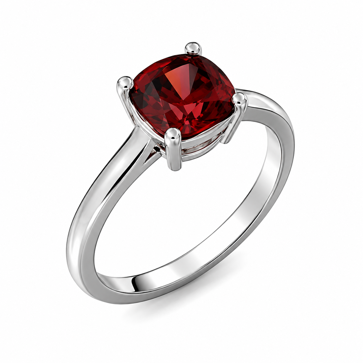 Cushion Cut Birthstone Ring