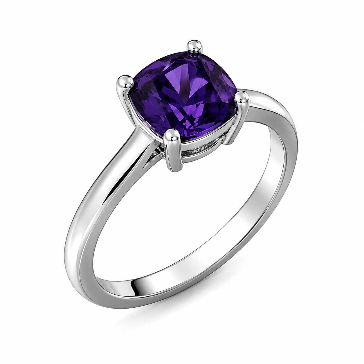 Cushion Cut Birthstone Ring