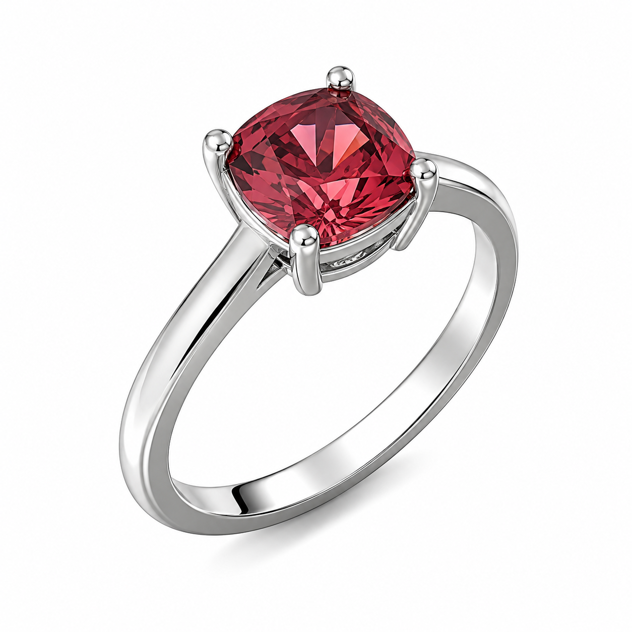 Cushion Cut Birthstone Ring
