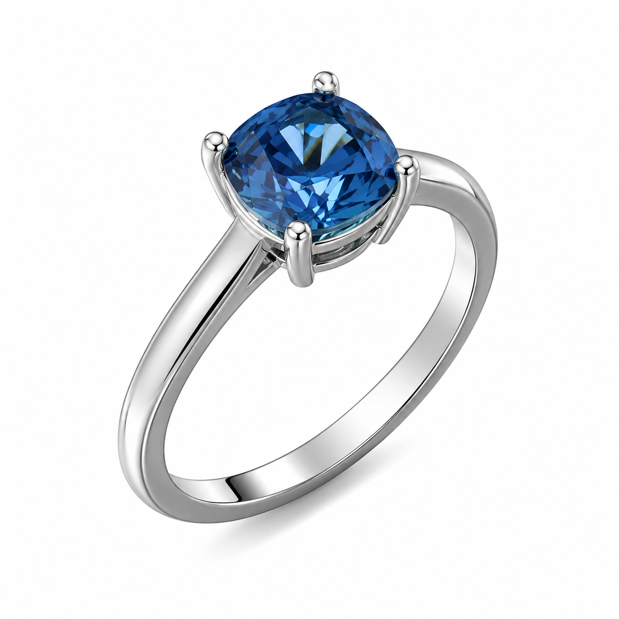 Cushion Cut Birthstone Ring