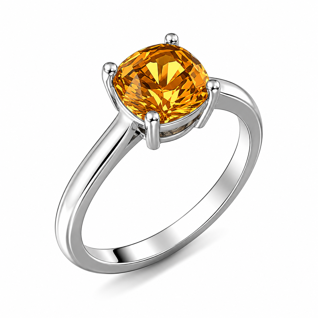 Cushion Cut Birthstone Ring