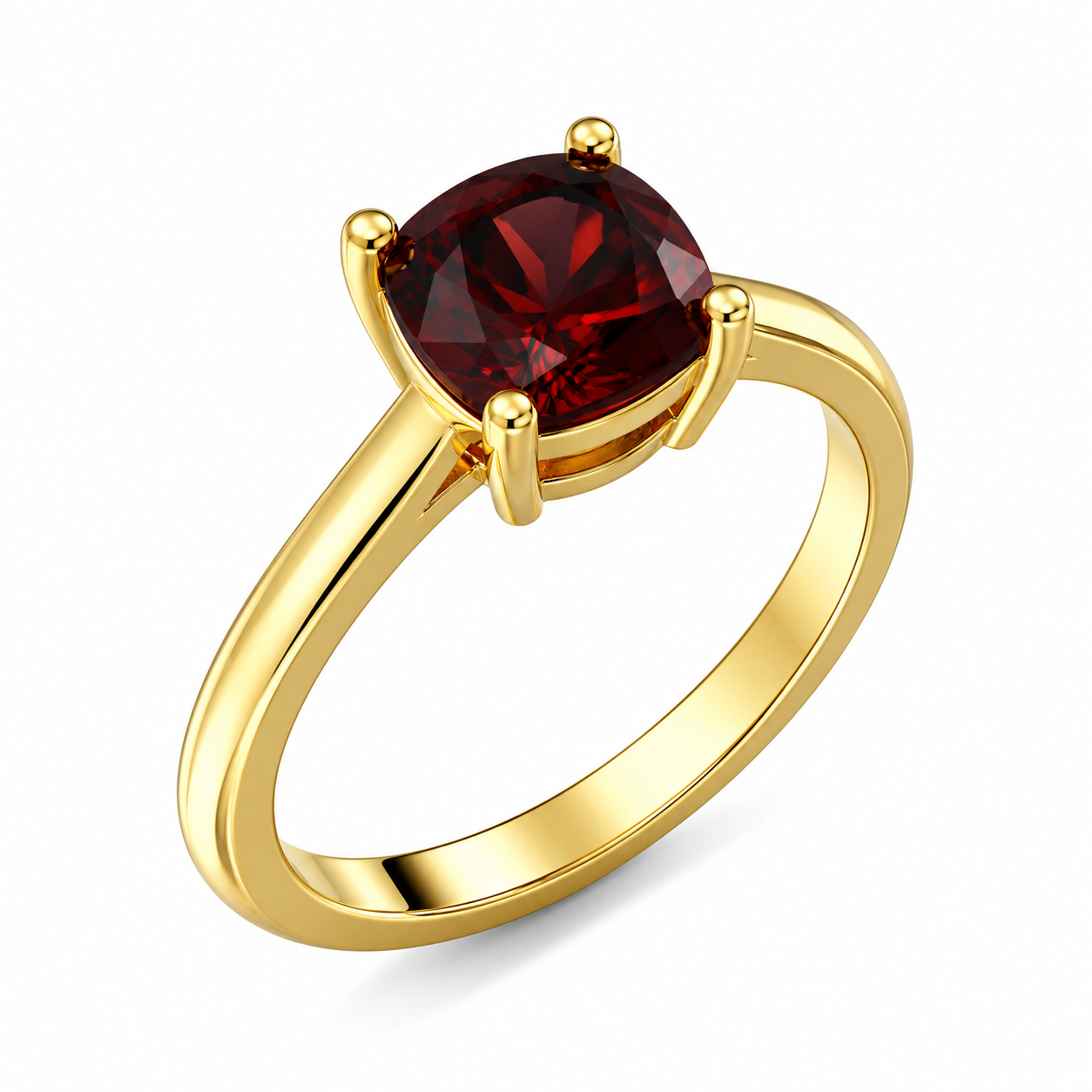 Cushion Cut Birthstone Ring