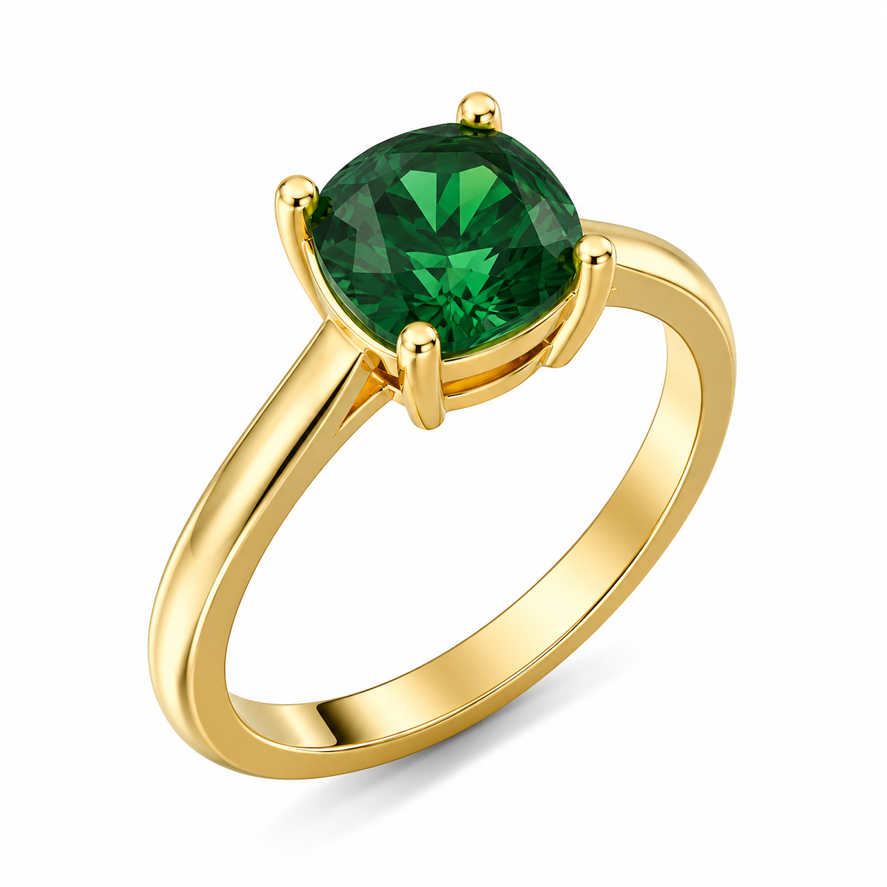 Cushion Cut Birthstone Ring