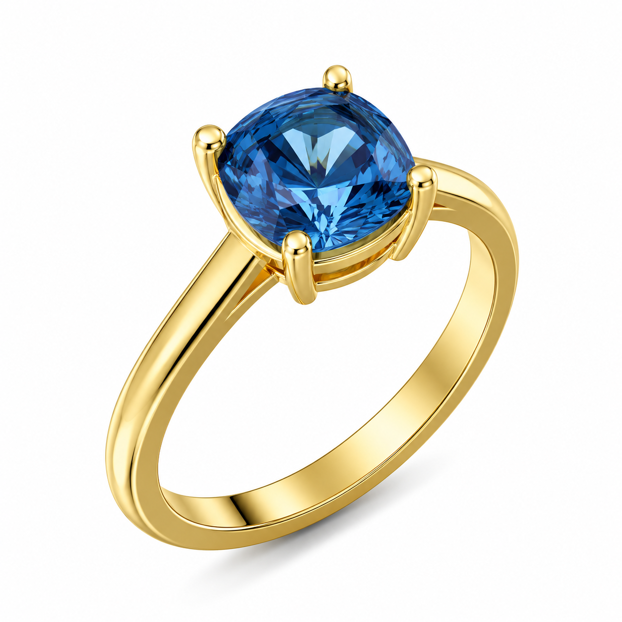 Cushion Cut Birthstone Ring