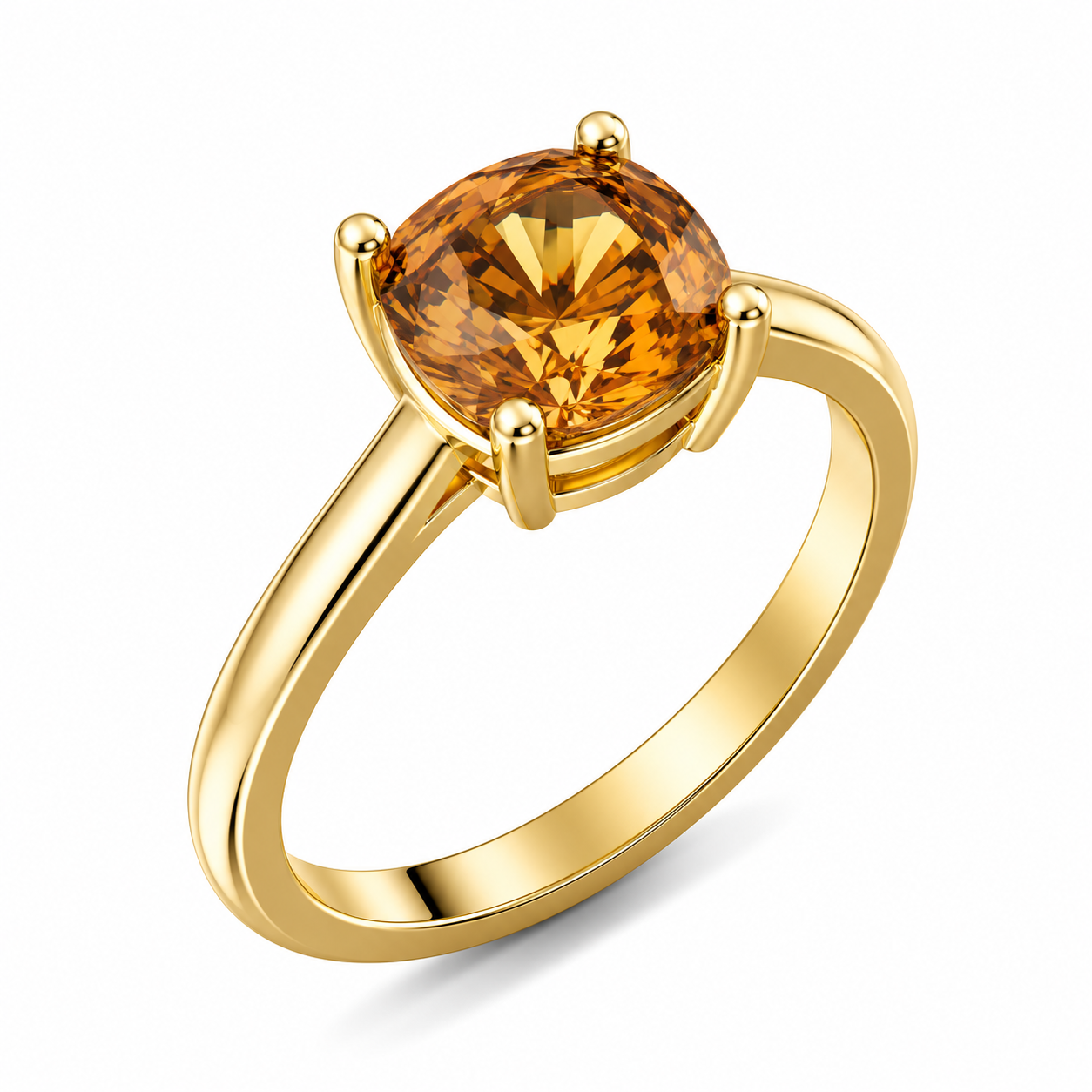 Cushion Cut Birthstone Ring