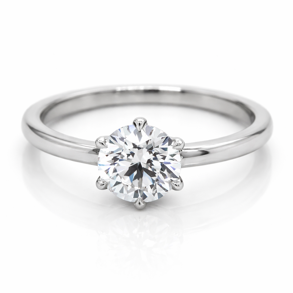 Solitaire Lab Grown 1.00 Carat Diamond Engagement Ring