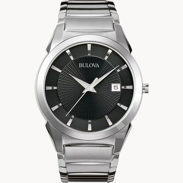 Black Dial Silver Stainless Steel Watch
