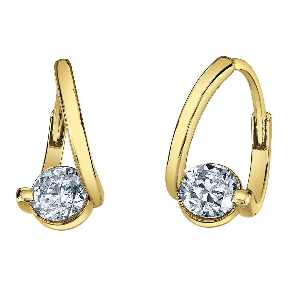 Canadian Diamond Huggie Hoop