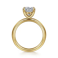 14K Yellow Gold Round Solitaire Engagement Ring